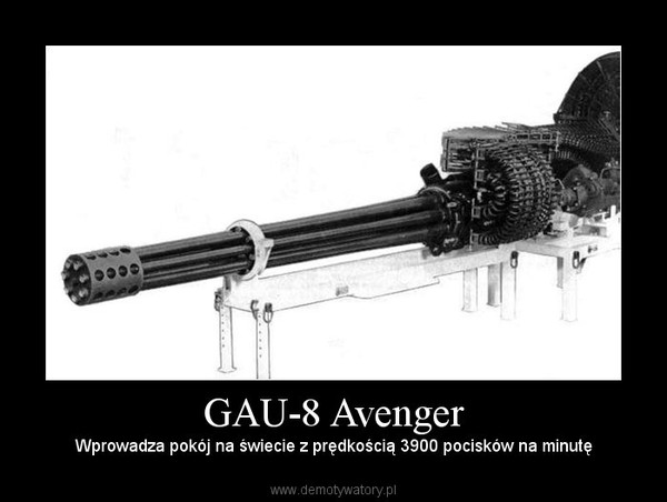 GAU-8 Avenger – Wprowadza pokój na świecie z prędkością 3900 pocisków na minutę 