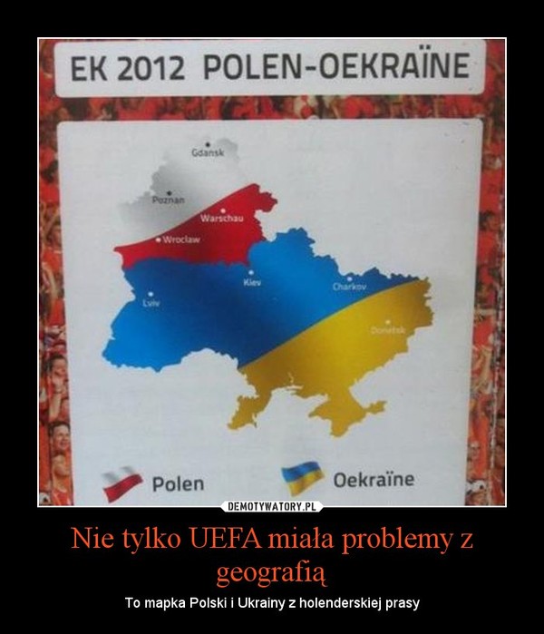 Nie tylko UEFA miała problemy z geografią – To mapka Polski i Ukrainy z holenderskiej prasy 