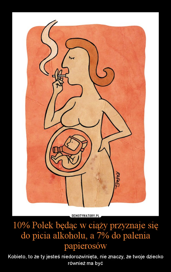 10% Polek będąc w ciąży przyznaje się do picia alkoholu, a 7% do palenia papierosów
