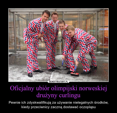Oficjalny ubiór olimpijski norweskiej drużyny curlingu