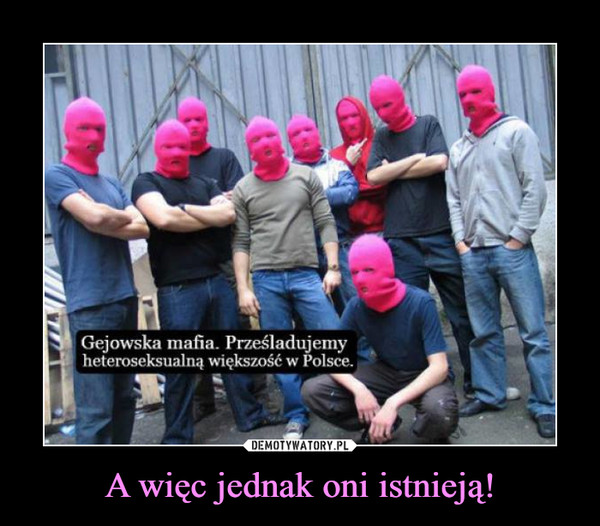 A więc jednak oni istnieją! –  Gejowska mafia. Prześladujemy heteroseksualną większość w Polsce