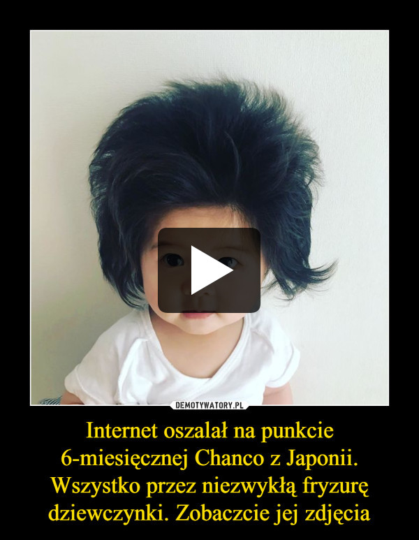 Internet oszalał na punkcie 6-miesięcznej Chanco z Japonii. Wszystko przez niezwykłą fryzurę dziewczynki. Zobaczcie jej zdjęcia –  