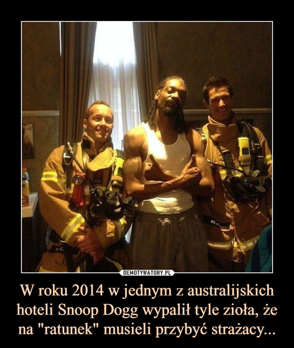 W roku 2014 w jednym z australijskich hoteli Snoop Dogg wypalił tyle zioła, że na "ratunek" musieli przybyć strażacy...