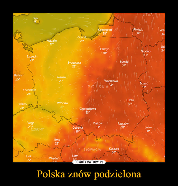 Polska znów podzielona