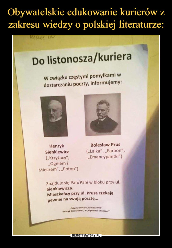 Obywatelskie edukowanie kurierów z zakresu wiedzy o polskiej literaturze: