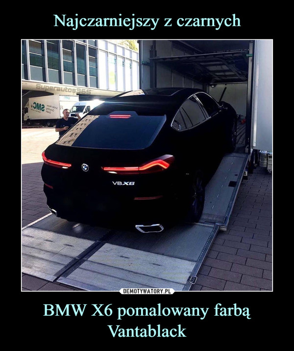 BMW X6 pomalowany farbą Vantablack –  