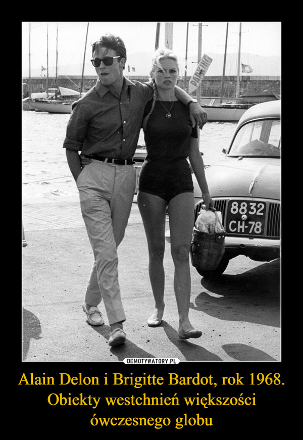 Alain Delon i Brigitte Bardot, rok 1968. Obiekty westchnień większości ówczesnego globu