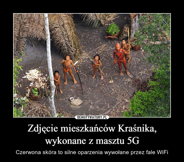 Zdjęcie mieszkańców Kraśnika, wykonane z masztu 5G