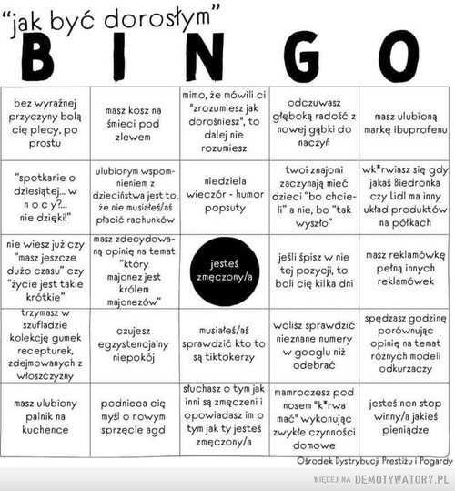 Bingo dla dorosłych