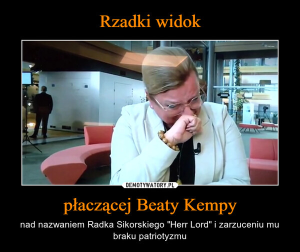 Rzadki widok płaczącej Beaty Kempy
