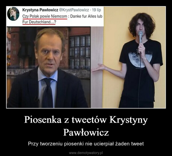 Piosenka z tweetów Krystyny Pawłowicz – Przy tworzeniu piosenki nie ucierpiał żaden tweet 