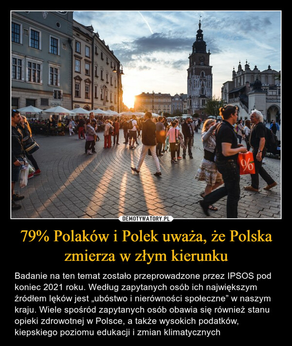 79% Polaków i Polek uważa, że Polska zmierza w złym kierunku