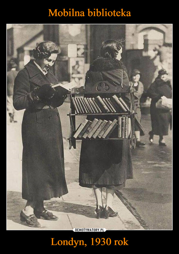 Mobilna biblioteka Londyn, 1930 rok