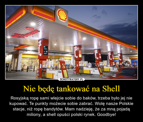 Nie będę tankować na Shell