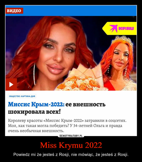 Miss Krymu 2022 – Powiedz mi że jesteś z Rosji, nie mówiąc, że jesteś z Rosji. 