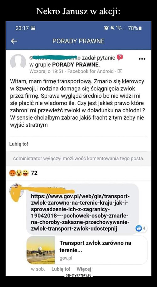 Nekro Janusz w akcji:
