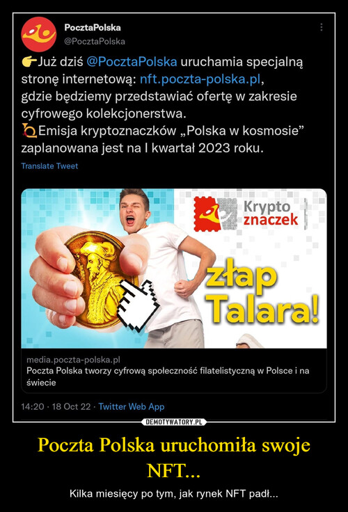 Poczta Polska uruchomiła swoje NFT...