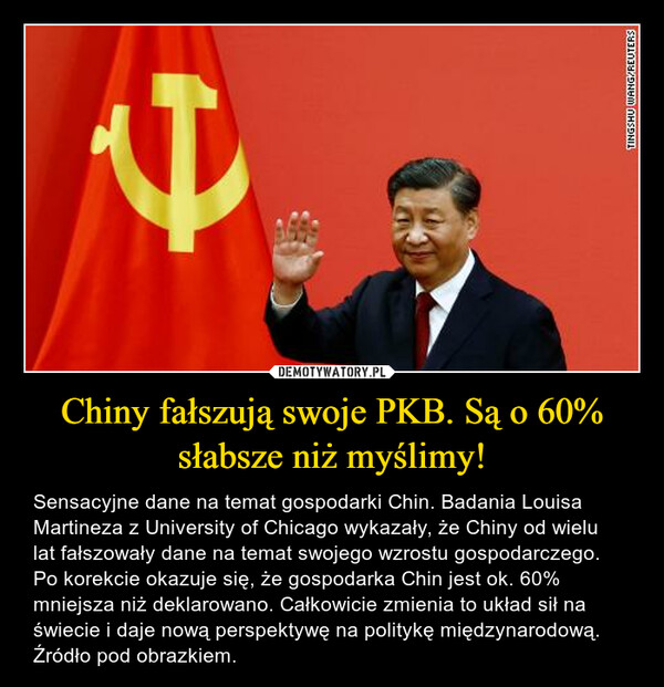Chiny fałszują swoje PKB. Są o 60% słabsze niż myślimy!